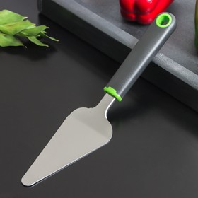 Лопатка кухонная "Lime" нерж. сталь, цвет черно-зеленый