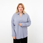 Рубашка женская MIST plus-size,  р.56, серо-голубой - фото 4270953