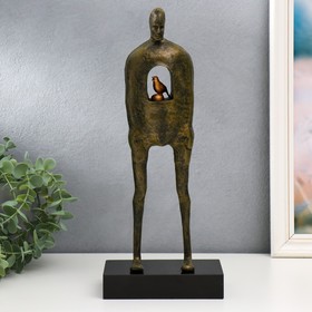 Сувенир чугун "Скульптура. Великан и птаха" 37х9,8х14,7 см
