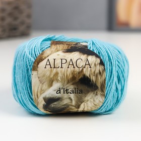 Пряжа "Alpaca D'Italia" 50% альпака, 50% нейлон 300м/50гр (16 бирюза)