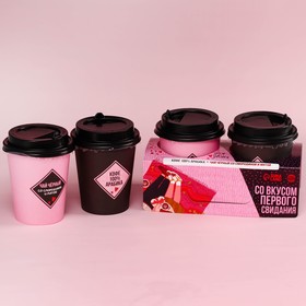 Подарочный набор «Со вкусом первого свидания» кофе: 100% арабика 8 г. и чай чёрный: с грецким орехом и корицей 7 г.
