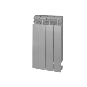 Радиатор биметаллический Global STYLE PLUS 500, 100 мм, 4 секции, цвет серый
