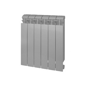 Радиатор биметаллический Global STYLE PLUS 500, 100 мм, 6 секций, цвет серый