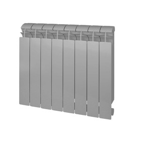 Радиатор биметаллический Global STYLE PLUS 500, 100 мм, 8 секций, цвет серый