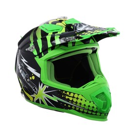 Шлем кроссовый, графика, зеленый, размер L, MX315