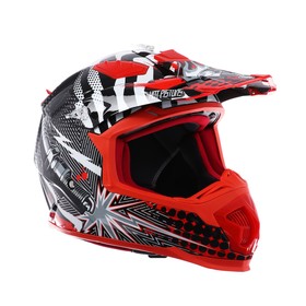 Шлем кроссовый, графика, красный, размер L, MX315