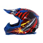 Шлем кроссовый, графика, синий, размер XL, MX315 5864289