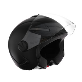Шлем открытый с визором, черный, матовый, размер L, OF635