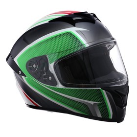 Шлем интеграл, графика, зеленый, размер M, FF867