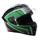 Шлем интеграл, графика, зеленый, размер M, FF867 - фото 6828906