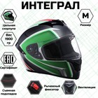Шлем интеграл, графика, зеленый, размер M, FF867 5864317 - фото 106981