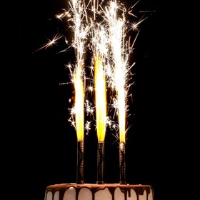 Набор тортовых свечей фонтанов "Золотой узор", 10 см, 3 шт, картон
