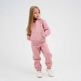 Костюм детский с начесом (толстовка, брюки) KAFTAN "Basic line" р.28 (86-92), розовый
