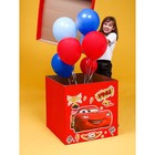 Коробка для воздушных шаров/подарка "Молния Маквиун", Тачки 60х60х60 см - фото 4304251