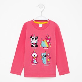Long sleeve for girls, color pink, height 104 cm