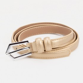 Belt, width 1.5 cm, screw, metal buckle, golden color