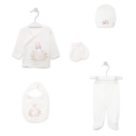 Комплект на выписку для новорождённых (5 предметов), цвет белый, рост 56 см