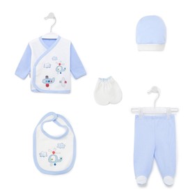 Комплект на выписку для новорождённых (5 предметов), цвет белый, рост 56 см