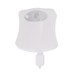 Светильник для туалета с датчиком движ., RGB, 3 Вт, IP68,  от бат. 3*AAA, белый