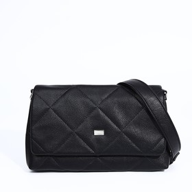 Сумка-мессенджер, отдел на клапане, цвет чёрный