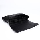 Сумка-мессенджер, отдел на клапане, цвет чёрный - фото 803260003