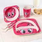 Набор детской бамбуковой посуды, 5 предметов "Пинки Пай", My Little Pony - фото 107313996
