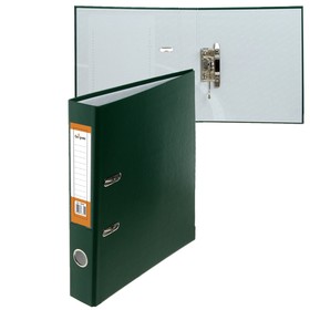 Папка-регистратор А4, 50 мм, Lamark, полипропилен, металическая окантовка, карман на корешок, зелёная