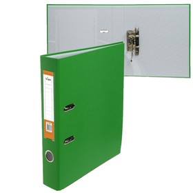 Папка-регистратор А4, 50 мм, Lamark, полипропилен, металическая окантовка, карман на корешок, светло-зелёная