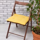 Сидушка на стул "Этель" цв.желтый 42х42см, 100% хл - фото 6831393