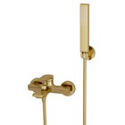 Смеситель для ванны WasserKraft Abens 5501, однорычажный, лейка, излив 170мм, матовое золото   75777 - фото 2466133