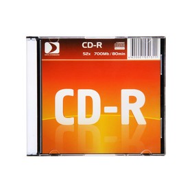 Диск CD-R Data Standard, 52x, 700 Мб, Slim, 1 шт