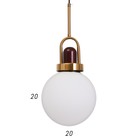 Светильник 1654/1 E27 40Вт золото 20х20х41-141 см - фото 800608095