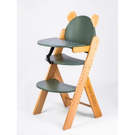 Растущий стул AmaroBaby ECO, Bear, зеленый, деревянный, массив бука/клееный шпон