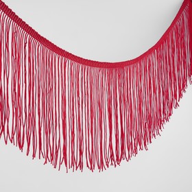 Тесьма декоративная «Бахрома», 15 см, 5 ± 0,5 м, цвет красный