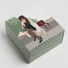 Коробка складная «GIRL», 14 × 14 × 8 см