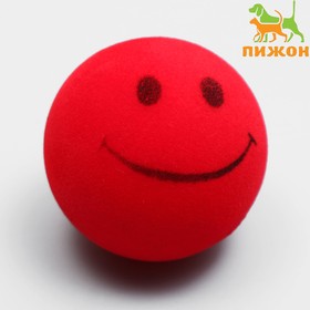 Игрушка бархатная с пищалкой "Улыбка", 4 см, красная