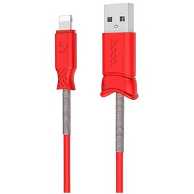 Кабель Hoco X24, USB - Lightning, 2.4A, 1 м, ТПЭ, красный