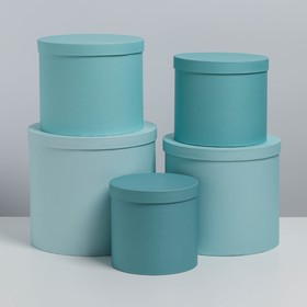Набор  коробок  5 в 1 «Голубой», 13 × 13,5‒19.5 × 23 см