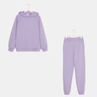 Костюм женский (толстовка и брюки) MIST, р. 44-46, лиловый - фото 800662619