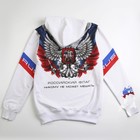 Толстовка Putin team, герб, белая, размер 58-60 - фото 17496