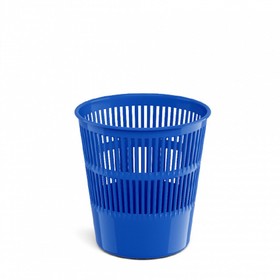 Корзина для бумаг и мусора ErichKrause Classic, 9 литров, пластик, сетчатая, синяя