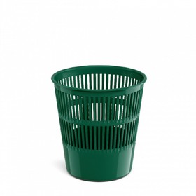 Корзина для бумаг и мусора ErichKrause Classic, 9 литров, пластик, сетчатая, зеленая