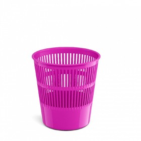 Корзина для бумаг и мусора ErichKrause Neon Solid, 9 литров, пластик, сетчатая, розовый неон