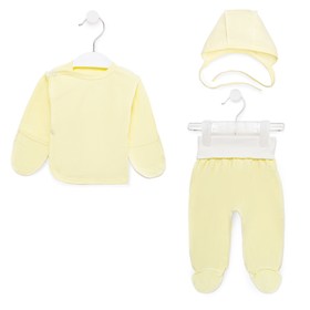 Комплект для новорождённых, цвет жёлтый, рост 68 см