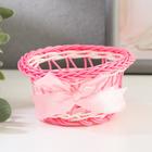 Basket decorative "Pink bow"