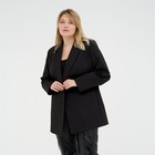 Пиджак женский с поясом MIST plus-size, р.54, черный - фото 800622247