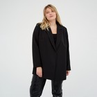 Пиджак женский с поясом MIST plus-size, р.54, черный - фото 800622249