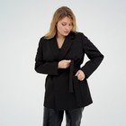 Пиджак женский с поясом MIST plus-size, р.54, черный - фото 800622253