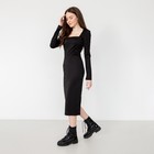 Платье женское миди MIST р. 48, черный - фото 800622350