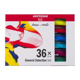 Краска акриловая набор 36 цветов Royal Talens Amsterdam, 20 мл в тубе, "Standart"